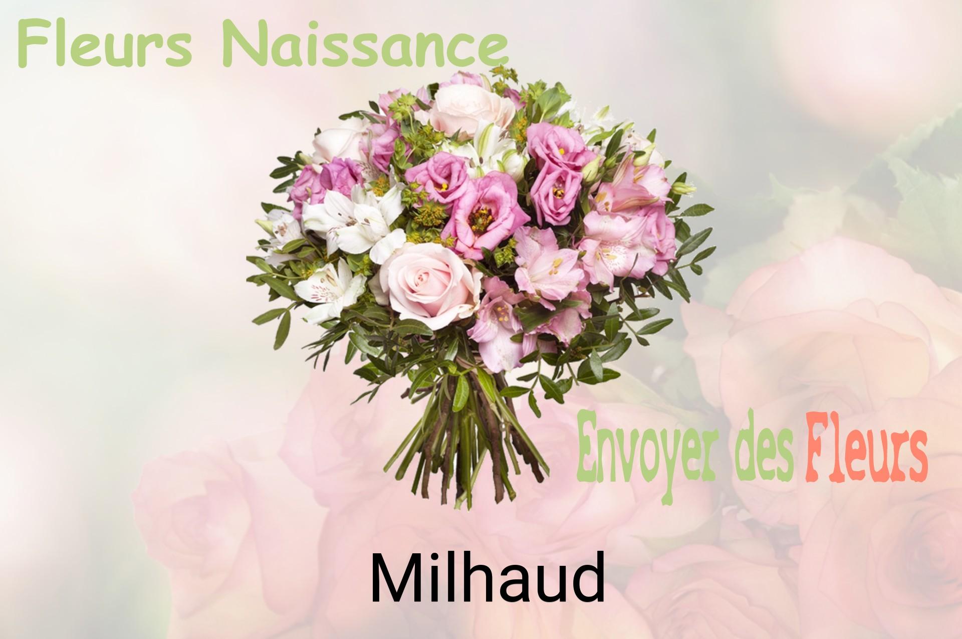 Bouquet de fleurs de naissance livré à Milhaud